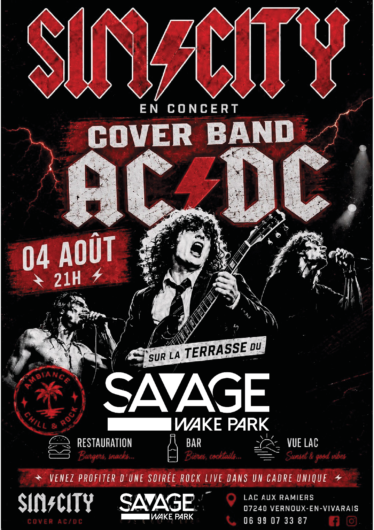 Concert du groupe "Sin City" (tribute to AC/DC)