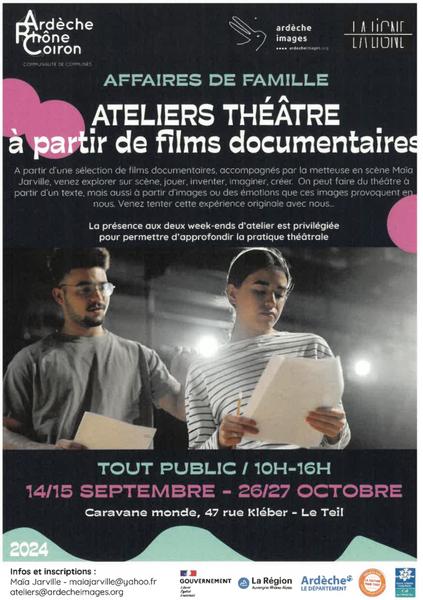 Ateliers théâtre à partir de films documentaires