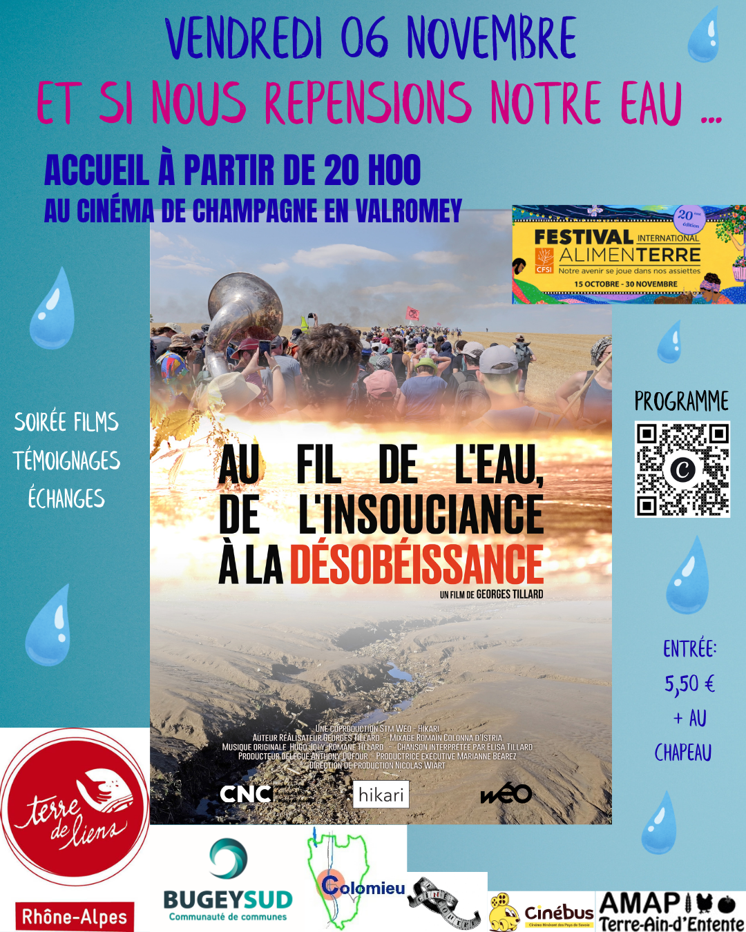 Soirée projection-débat « Et si nous repensions notre eau… » avec Terre de Liens