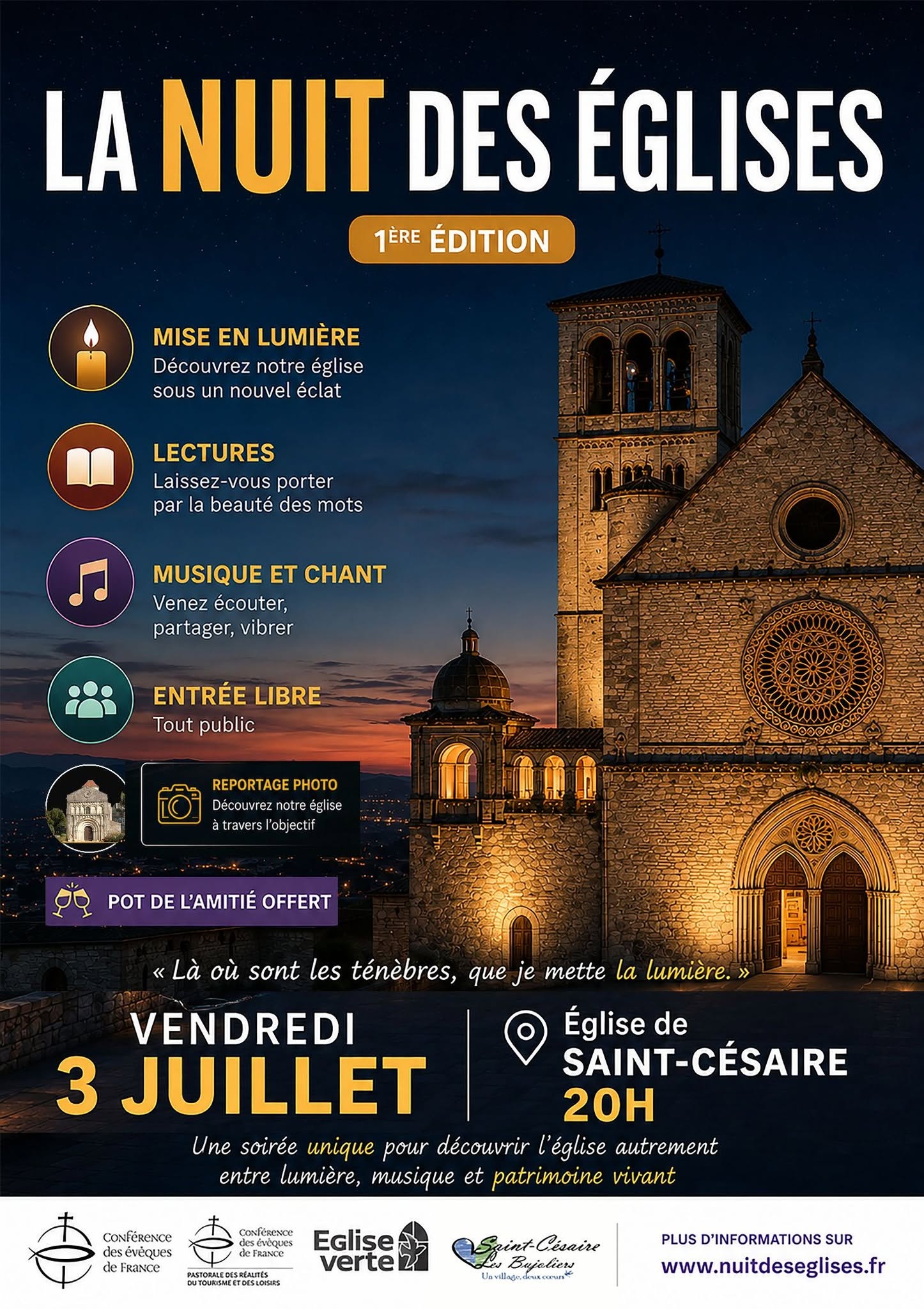 Nuit des Églises 2026 – Église Saint-Césaire