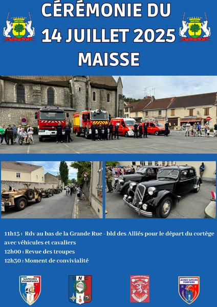 Cérémonie du 14 juillet à Maisse