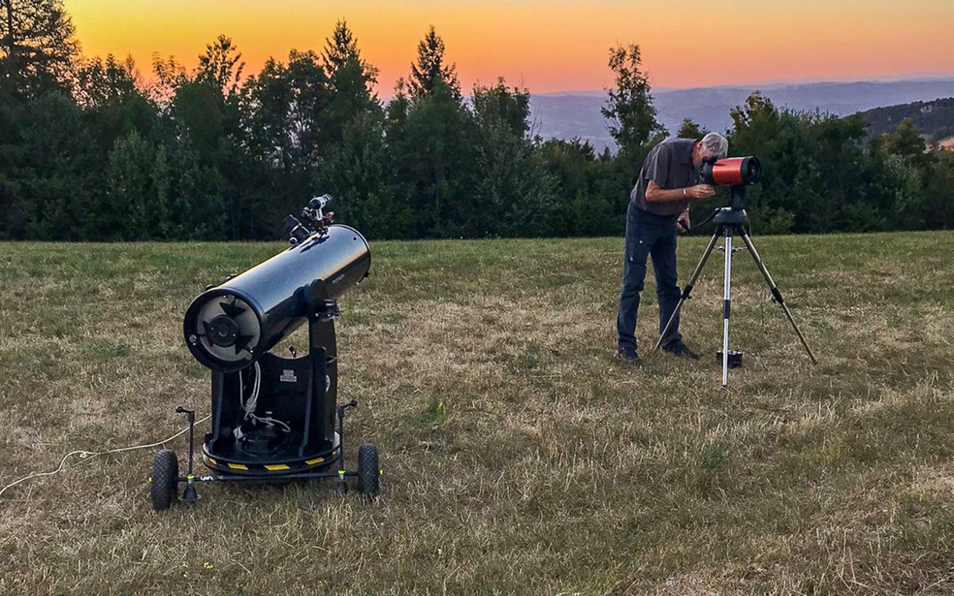 Observation de la Lune au téléscope