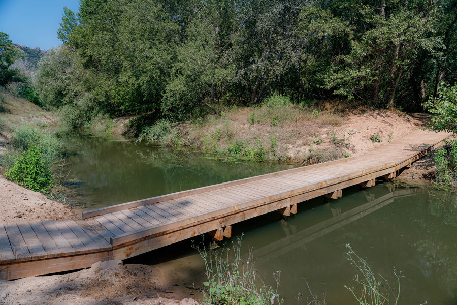 passerelle lac