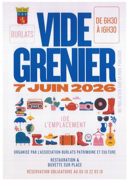 Vide grenier à Burlats