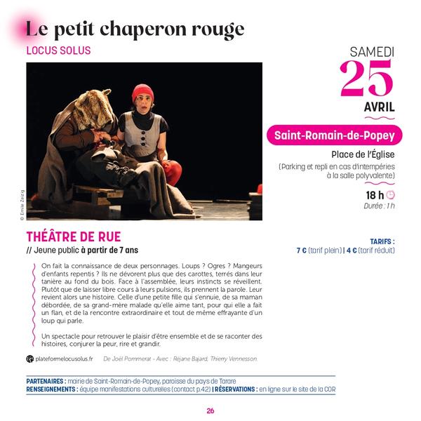 Le petit chaperon rouge - théâtre de rue