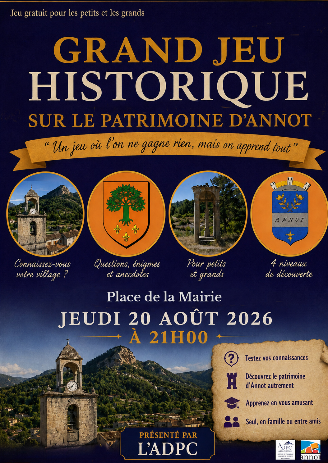 Grand jeu historique sur le patrimoine d'Annot