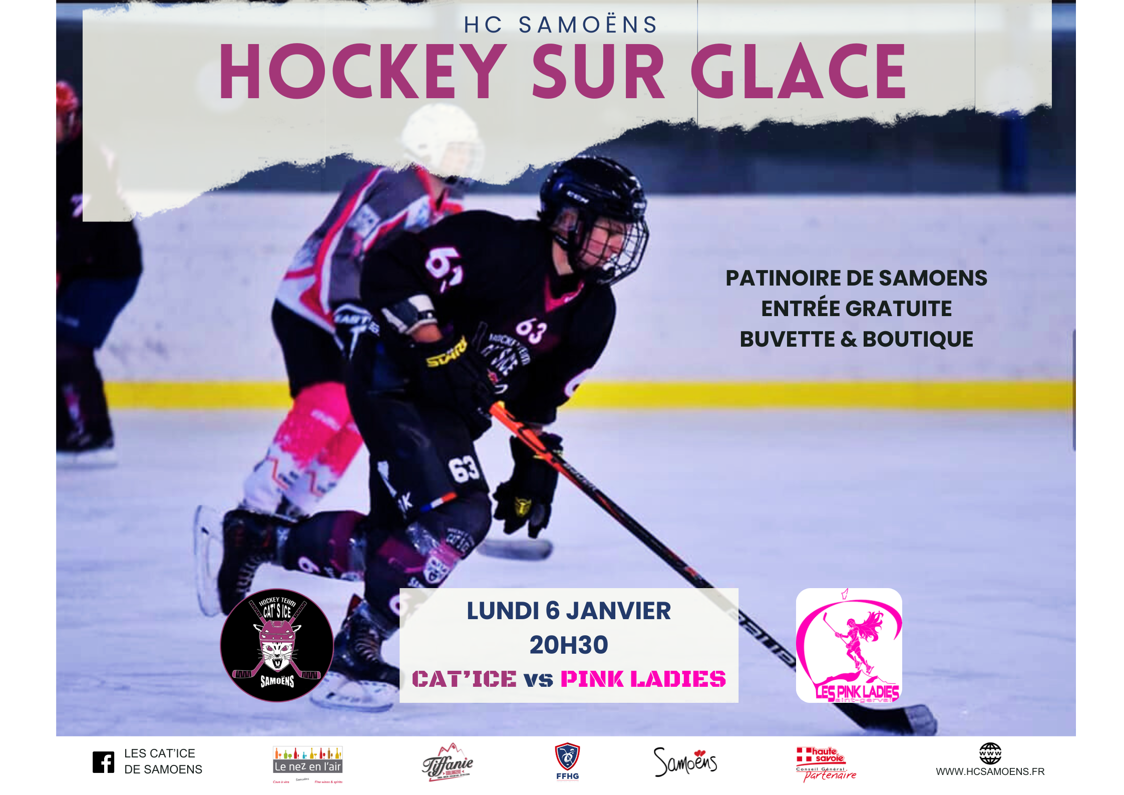 Women's field hockey match: Samoëns' CAT'ICE versus Saint-Gervais' PINK LADIES