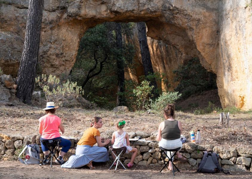 Peindre dans les carrières de Bibémus_Aix-en-Provence
