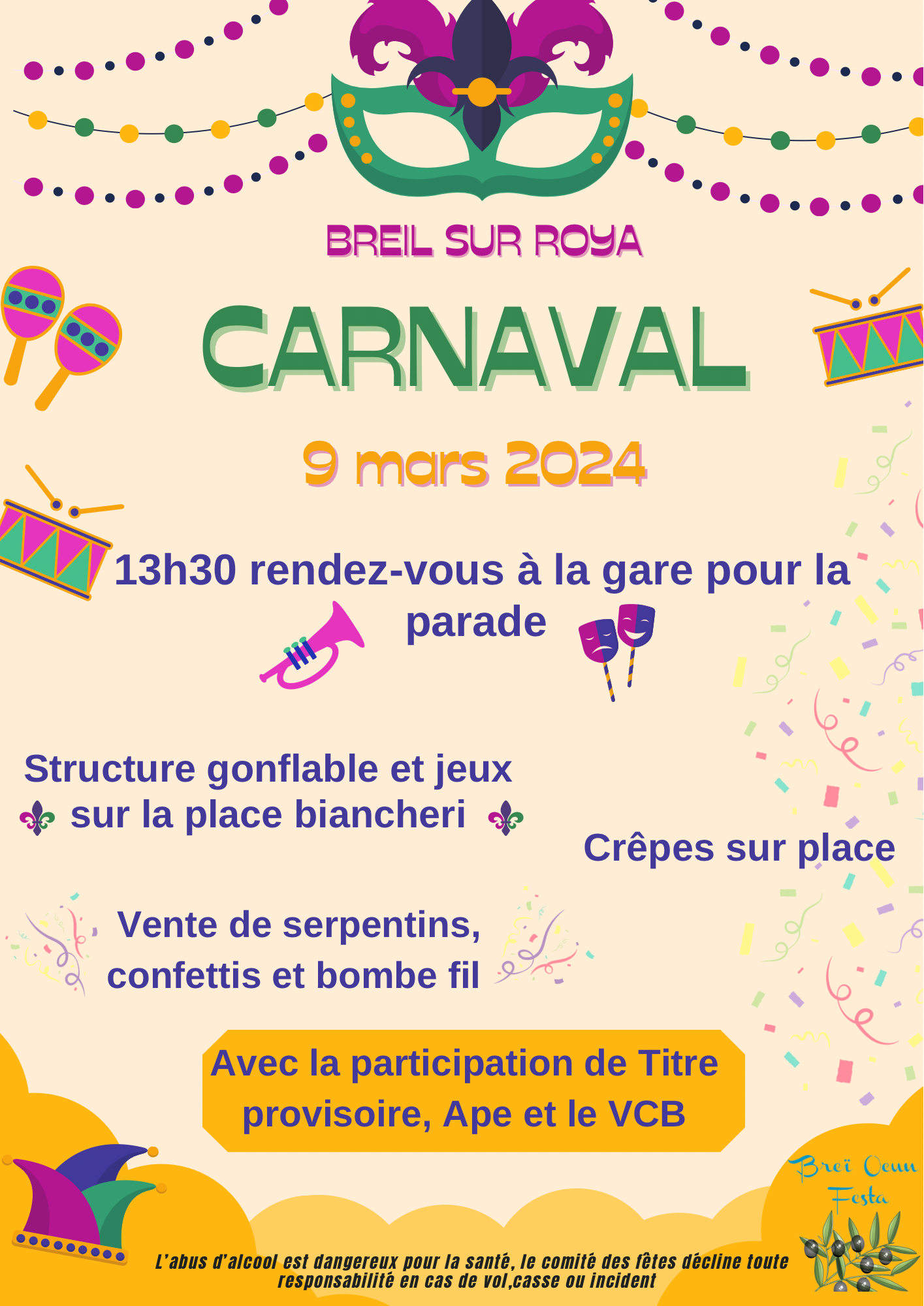 CANCELLE Carnaval Breil Breil sur Roya Menton Riviera