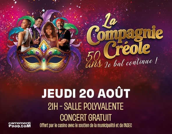 Grand concert d'été avec la Compagnie Créole