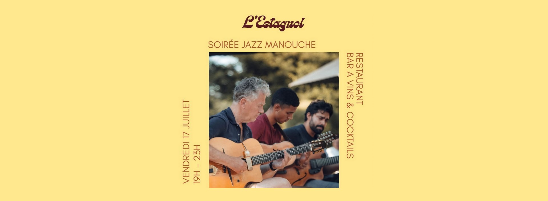 Soirée jazz manouche au restaurant L'Estagnol