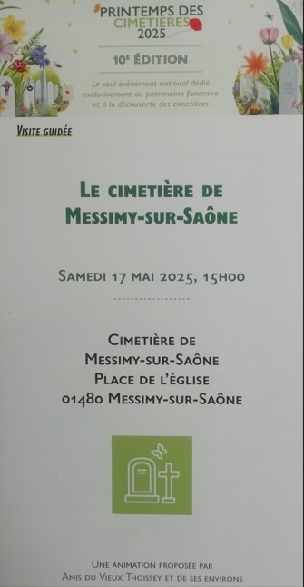 Le printemps des cimetières - visite du cimetière de Messimy_Messimy-sur-Saône