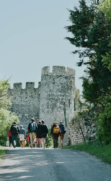 En route vers la visite du château