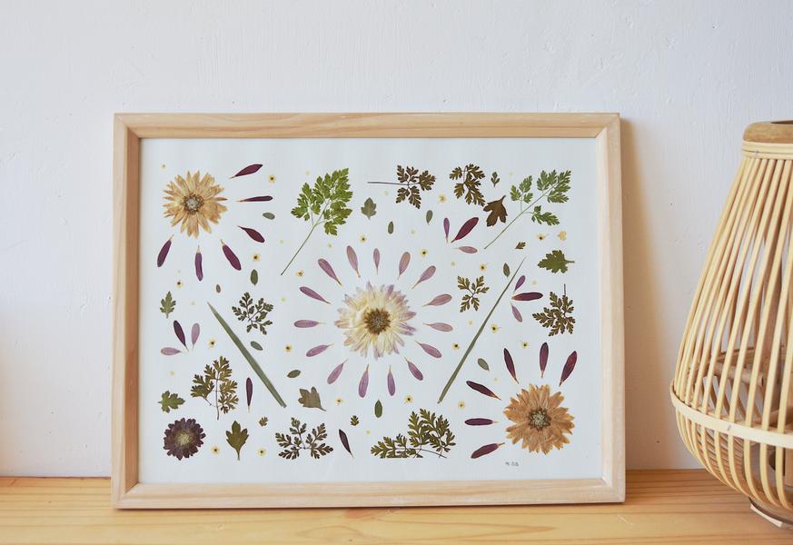 Atelier de création dun herbier de fleurs séchées pressées