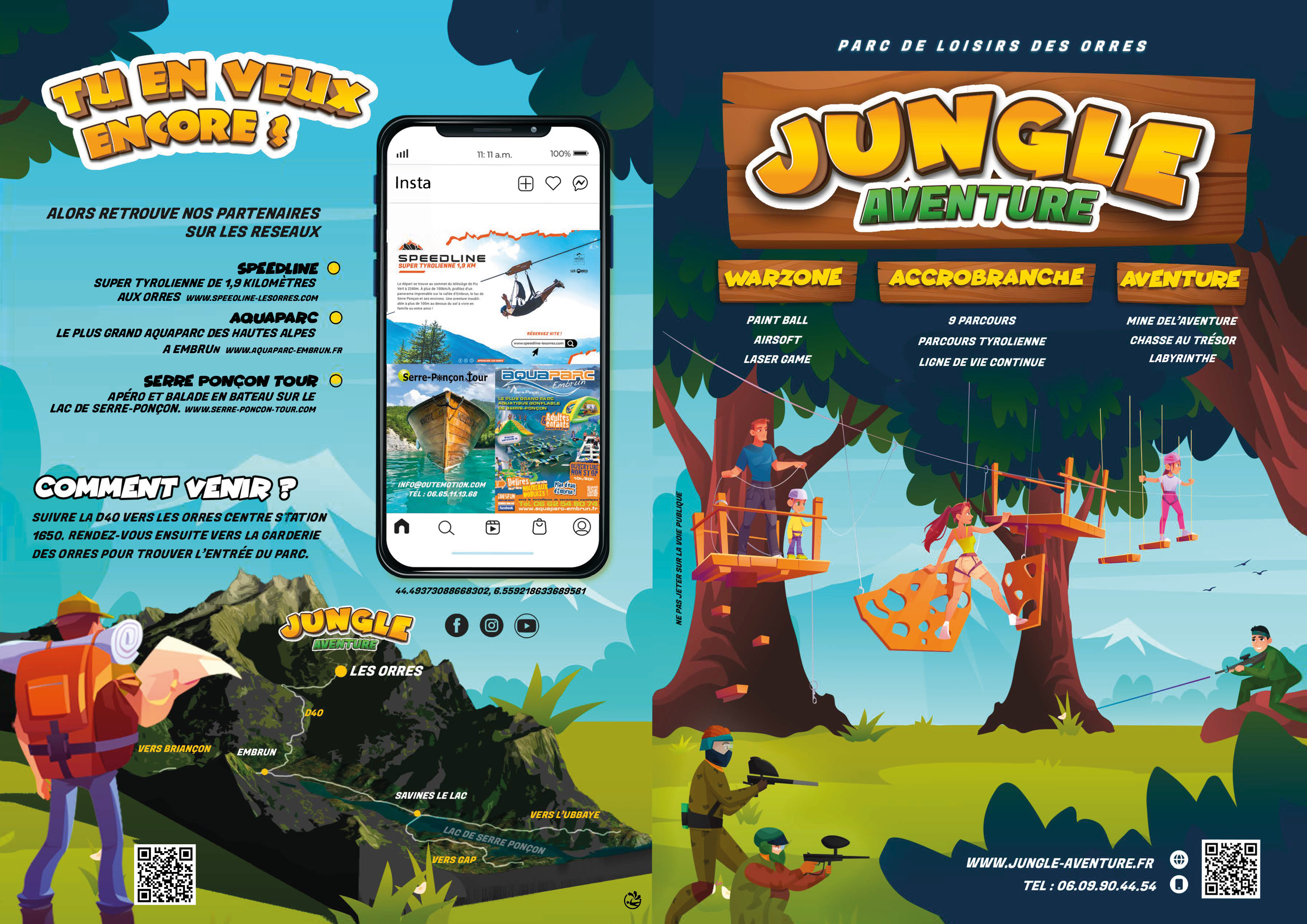 Flyer Accrobranche - Jungle Aventure LES ORRES