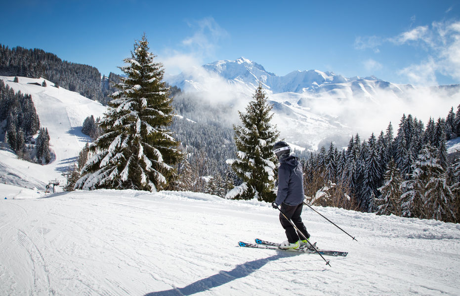 Ski au Christomet sur le versant Jaillet à Megève
