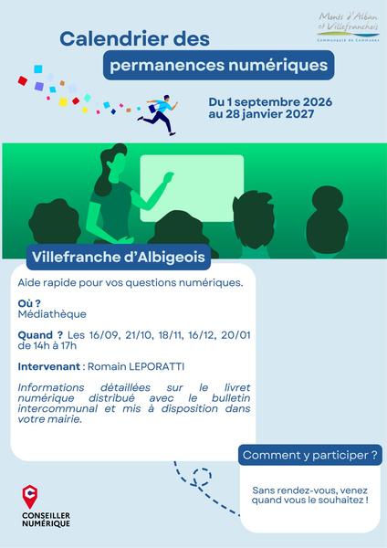 Permanences numériques à Villefranche d'Albigeois