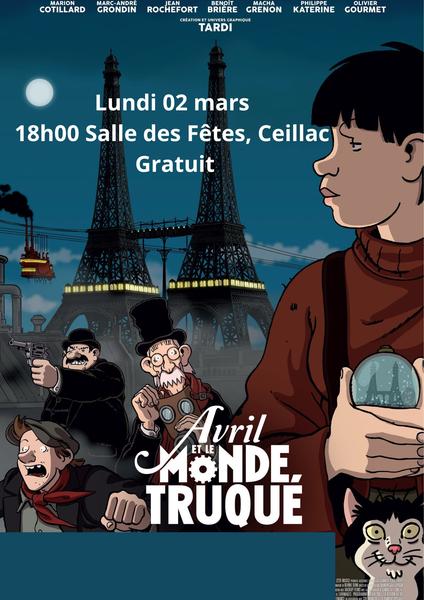 Projection de film : Avril et le monde truqué_Ceillac - © comité d'animations