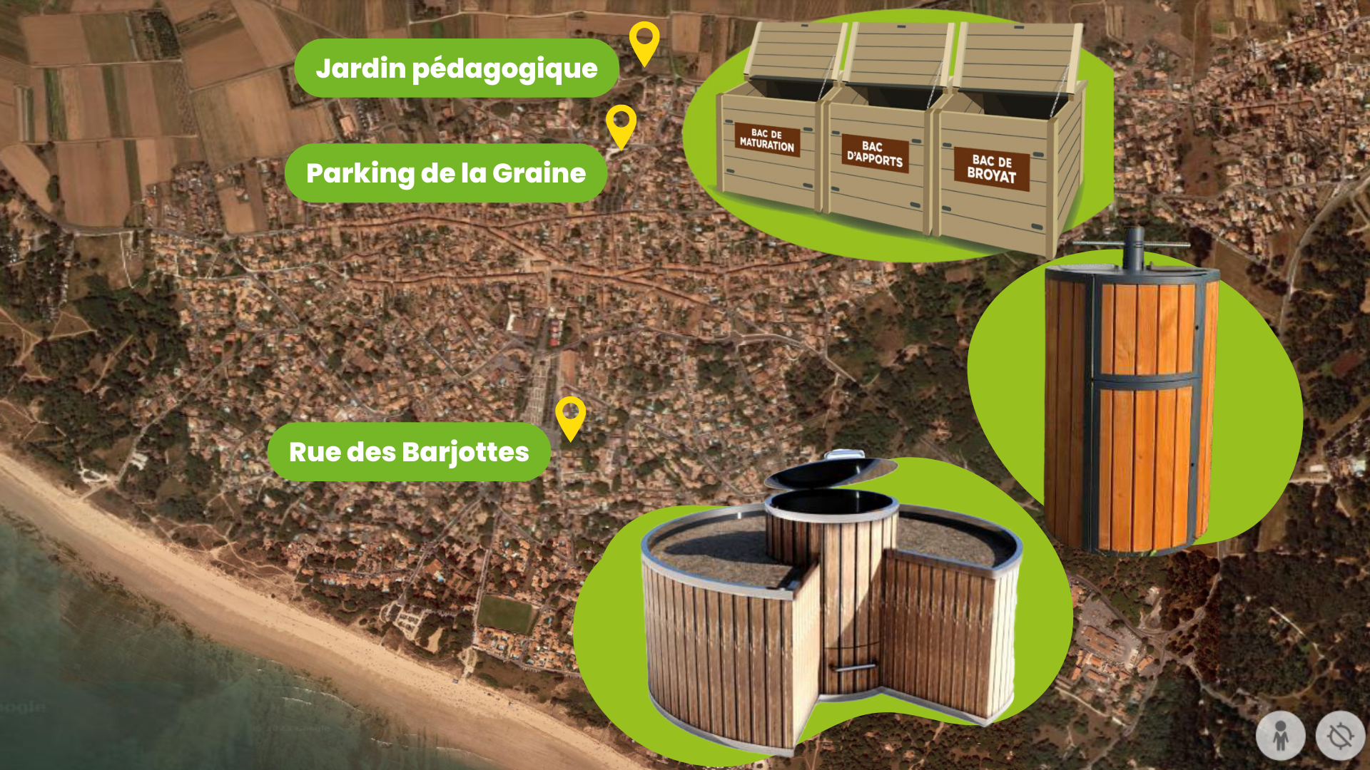 Compostage collectif -  « Jardin » composteur collectif à brassage