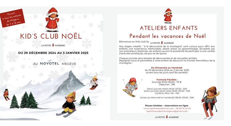 Stages de Noël la Petite Académie au Novotel