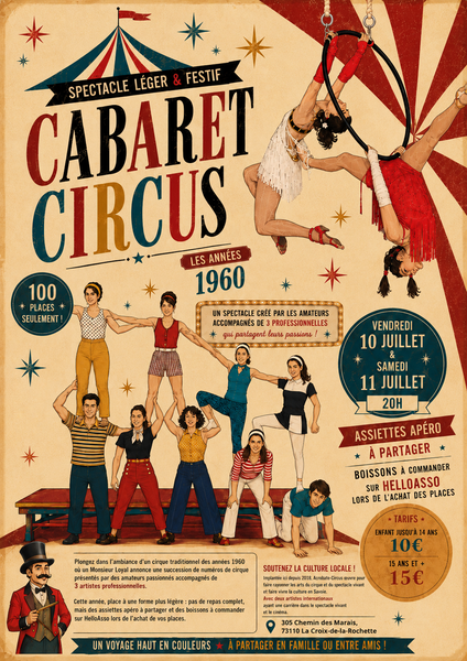 Cabaret circus - Thème des années 1960