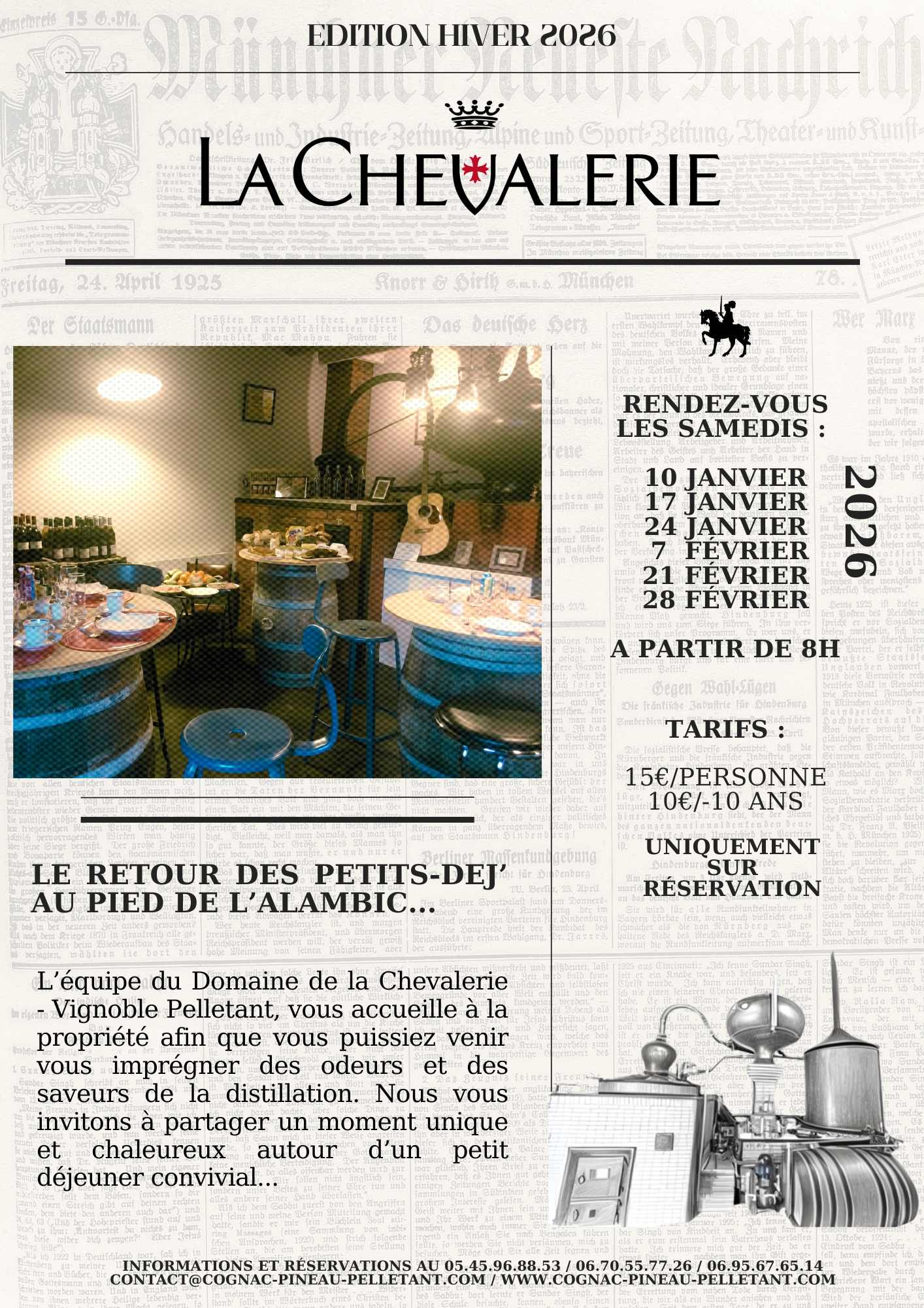 Les petits déjeuners au pied de l'alambic