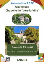 Ouverture de la chapelle de Vers la Ville par l&rsquo;ADPC - Annot - Photo 2