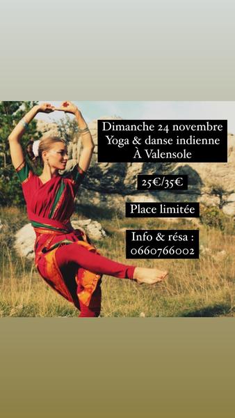 Yoga et danse indienne Le 24 nov 2024