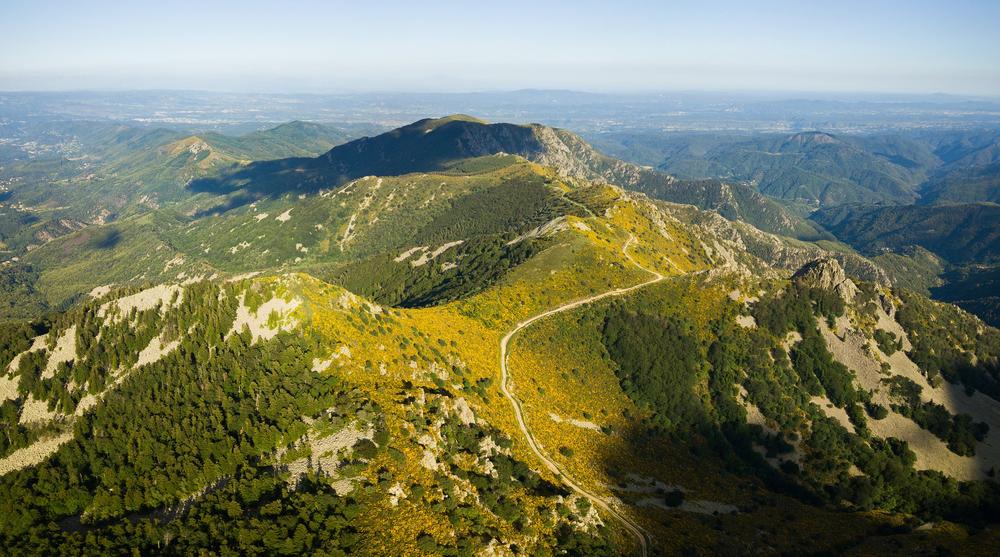 La Souche - Le Mont Aigu - Massif du Tanargue (survol ULM)©S.BUGNON