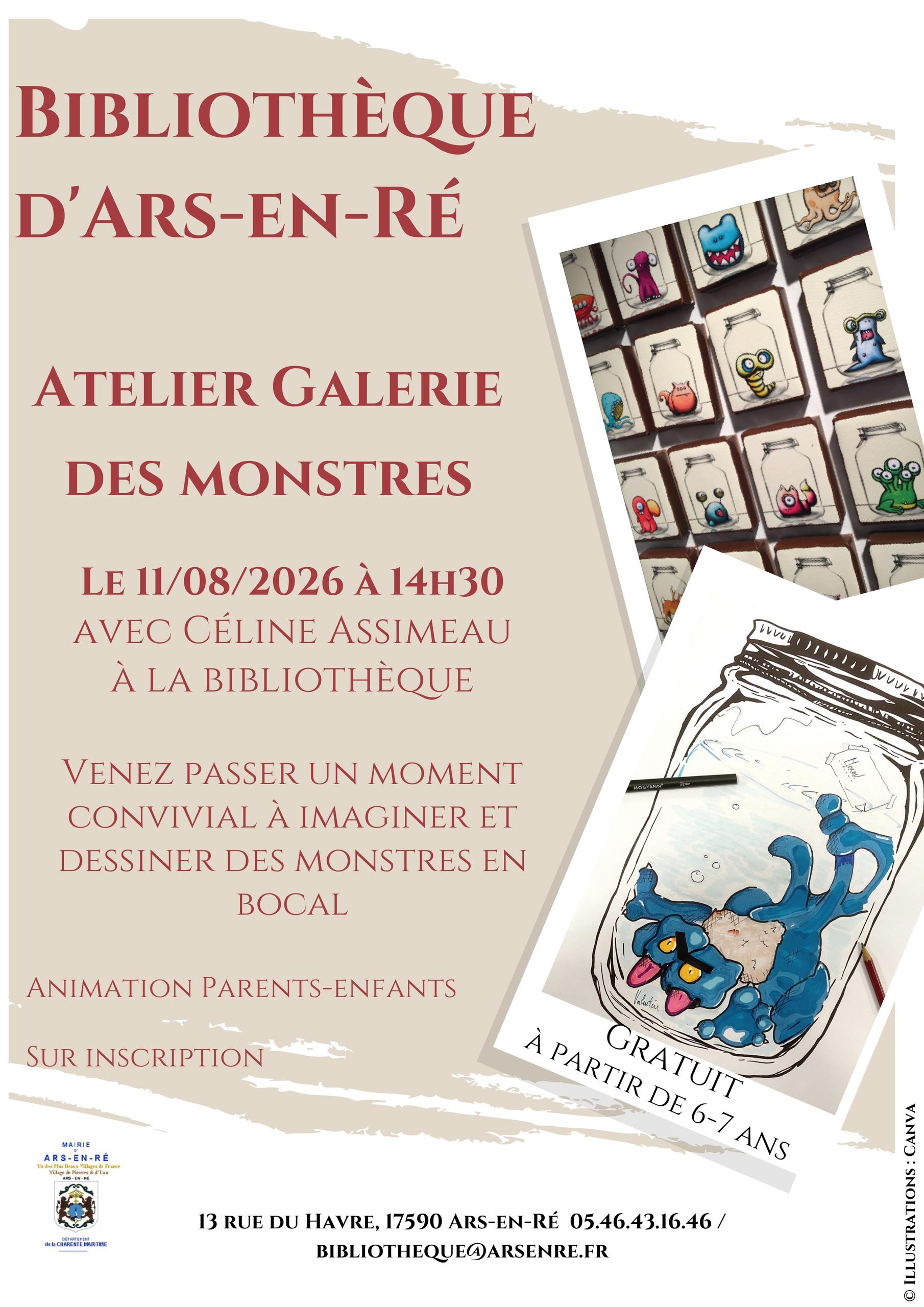 Animation Galerie des monstres en bocal