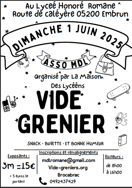 Vide grenier Lycée Honoré Romane - © Lycée Honoré Romane Vide grenier Lycée Honoré Romane - © Lycée Honoré Romane