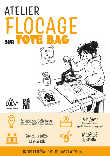 Atelier flocage Tote Bag