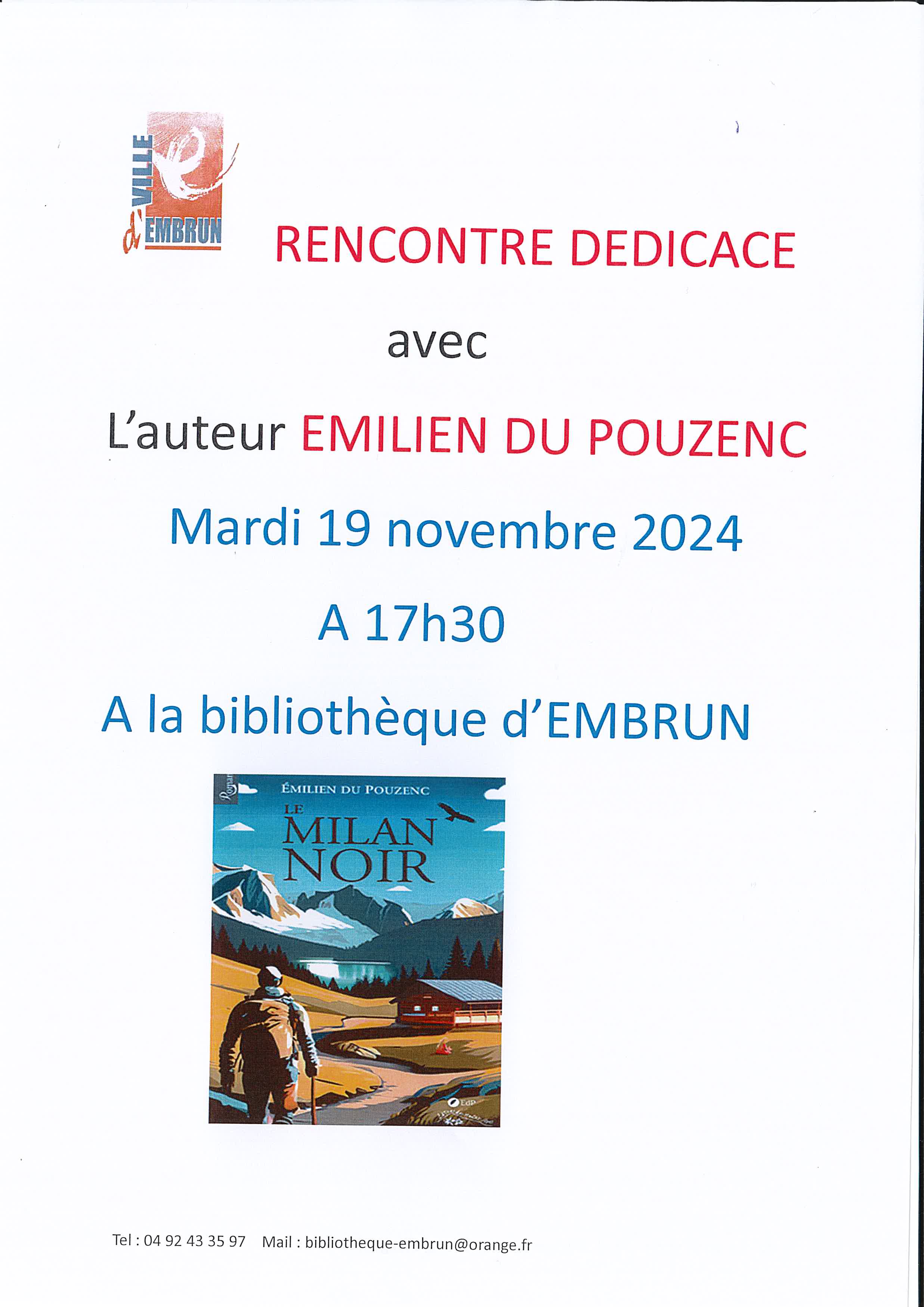 Rencontre dédicace Emilien Du Pouzenc_Embrun