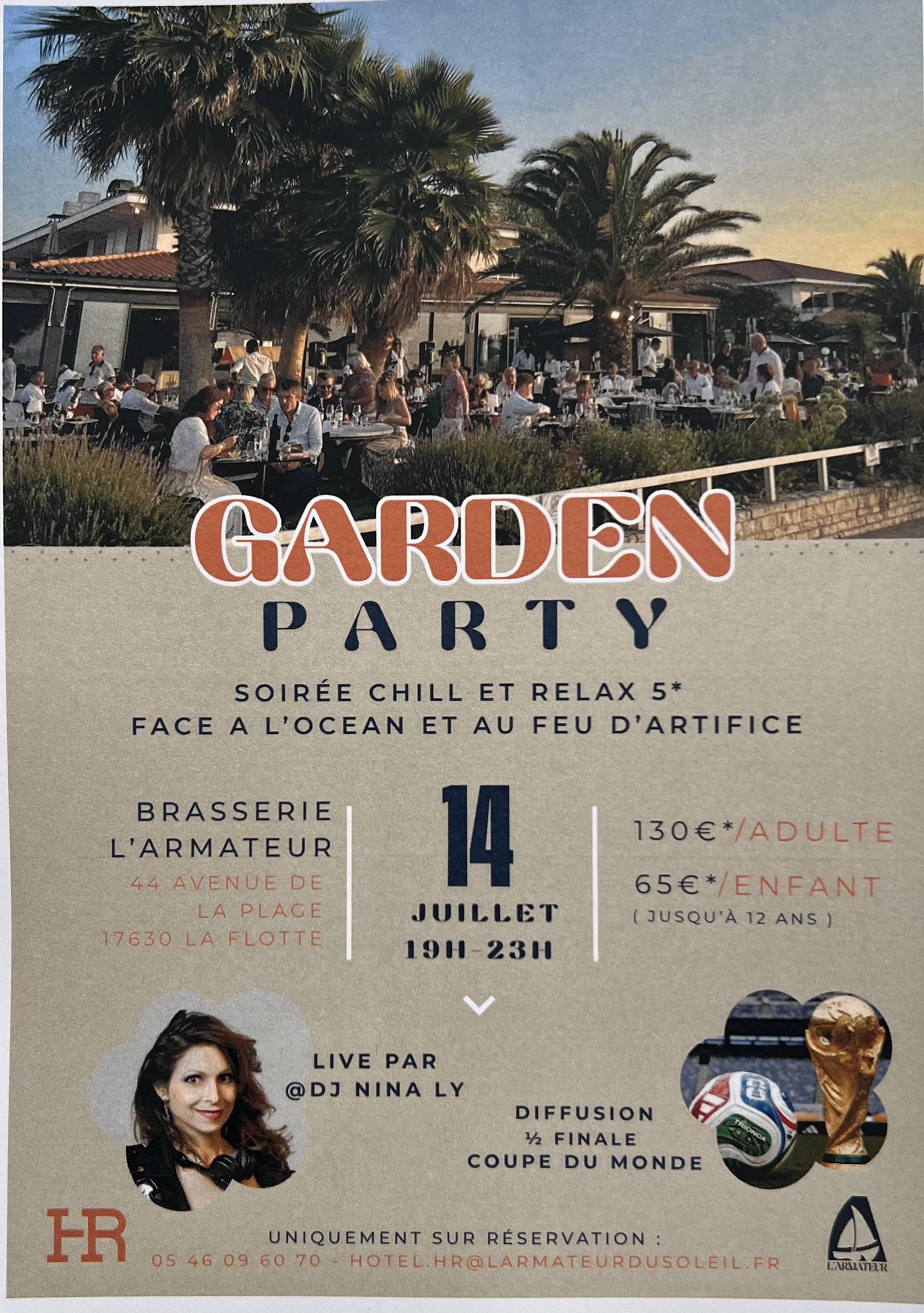 Garden Party Brasserie L'Armateur