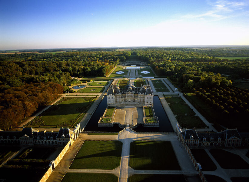 Château de Vaux le Vicomte vue du ciel