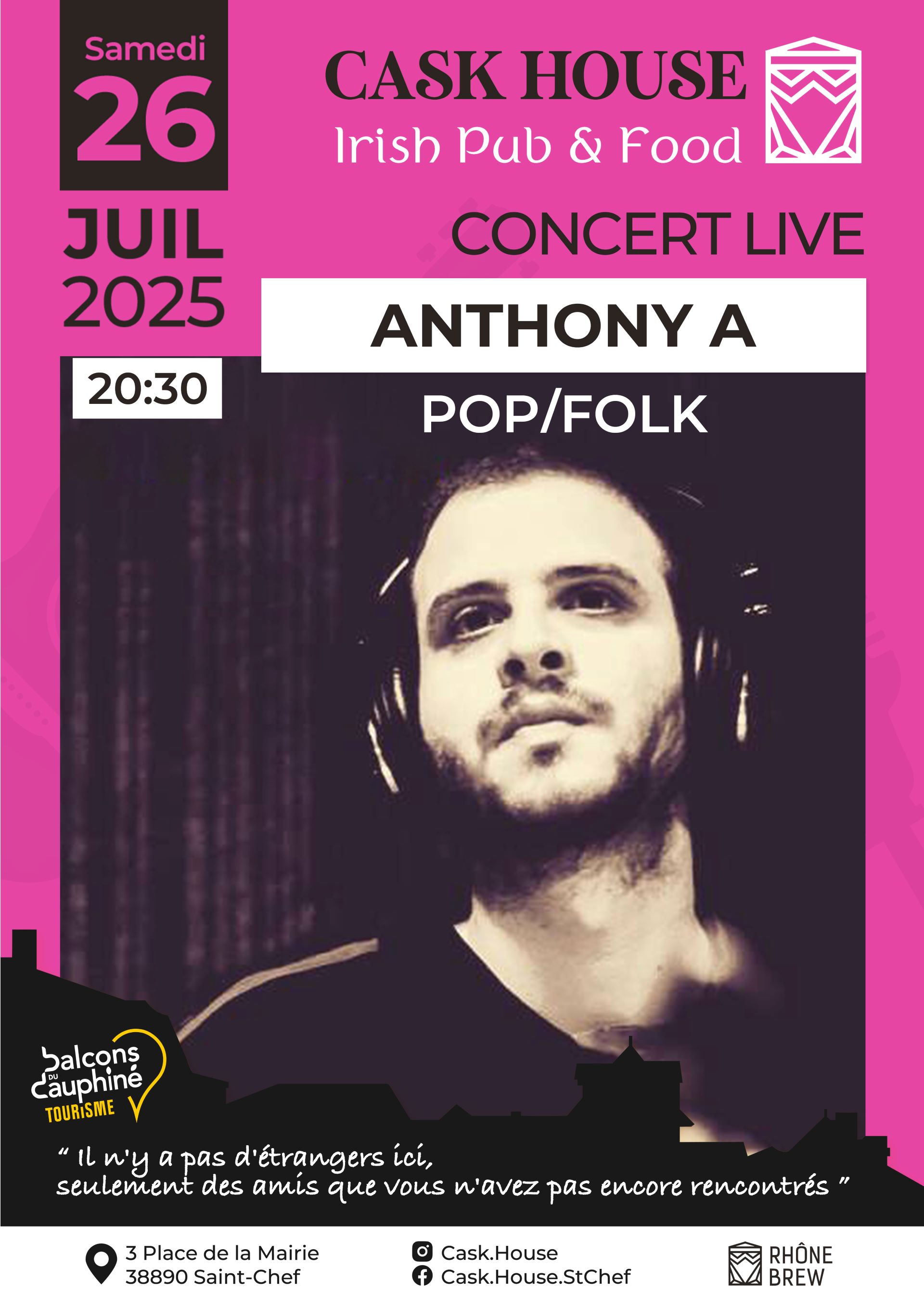 Concert de Anthony A. au Cask House_Saint-Chef-Office de Tourisme des Balcons d…