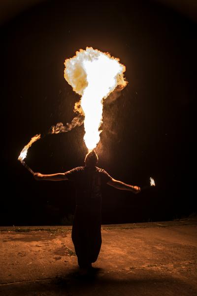 Spectacle de feu_Arvieux - © libre de droit