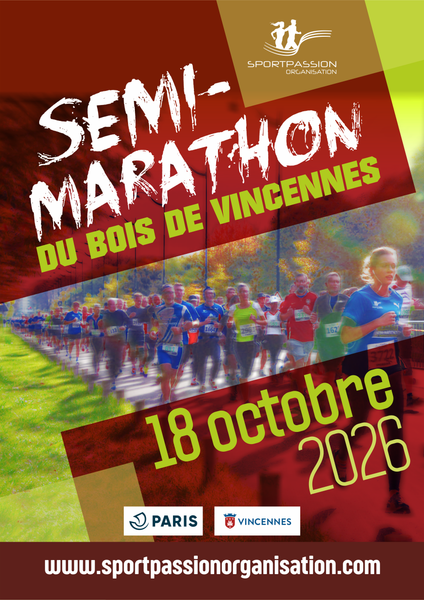 Affiche du semi-marathon du Bois de Vincennes 2026 