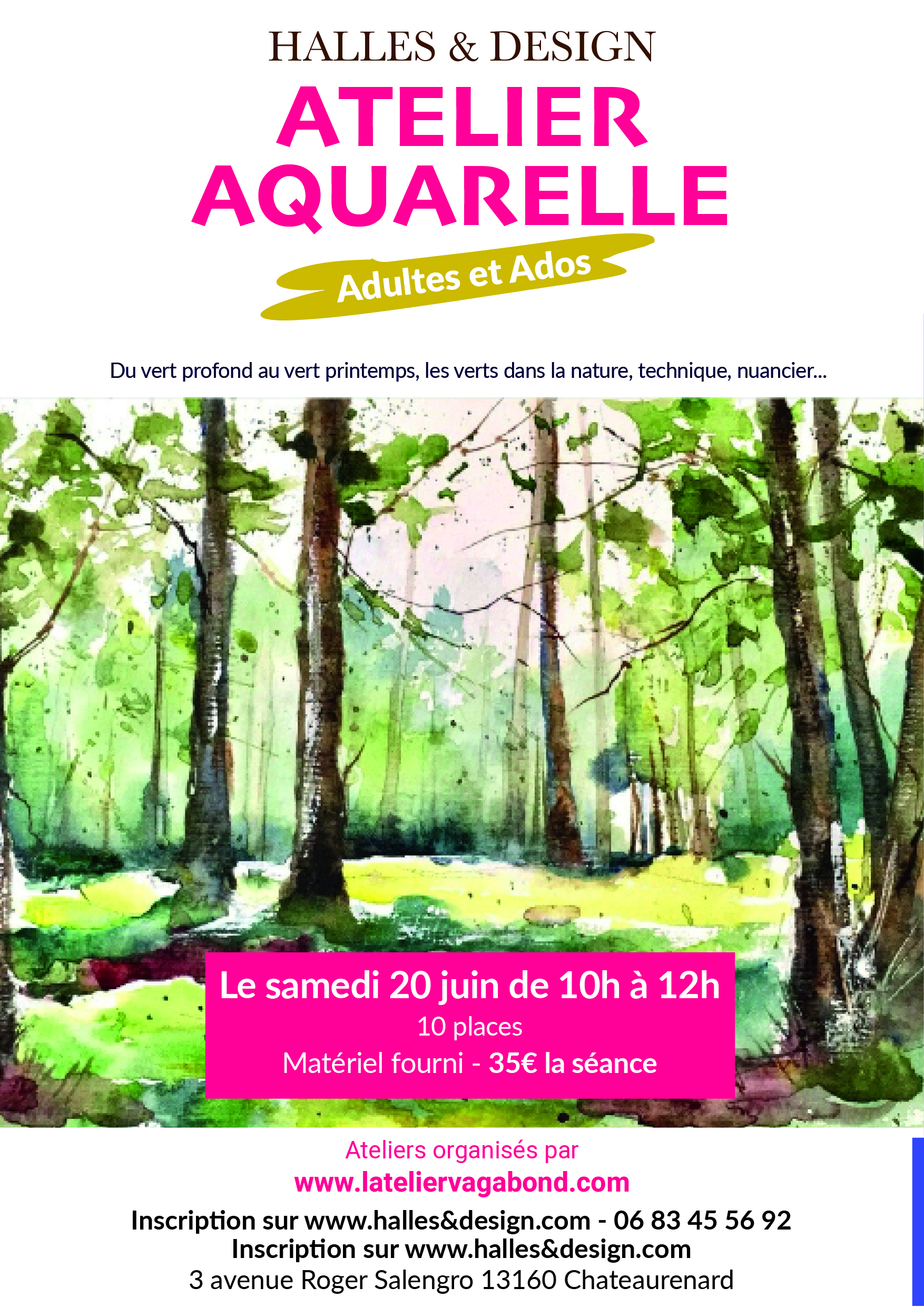Atelier aquarelle - Halles & Design