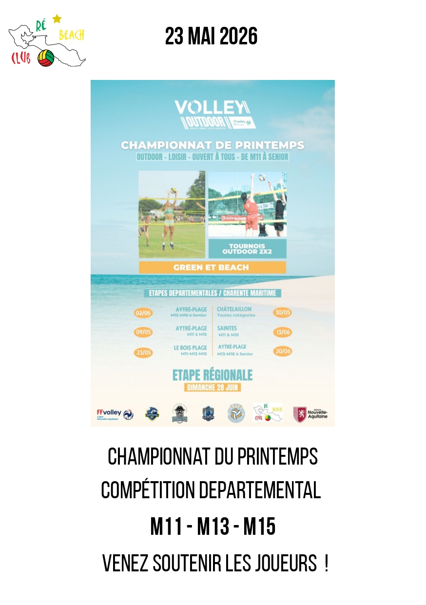 Championnat de Printemps - Volley Outdoor