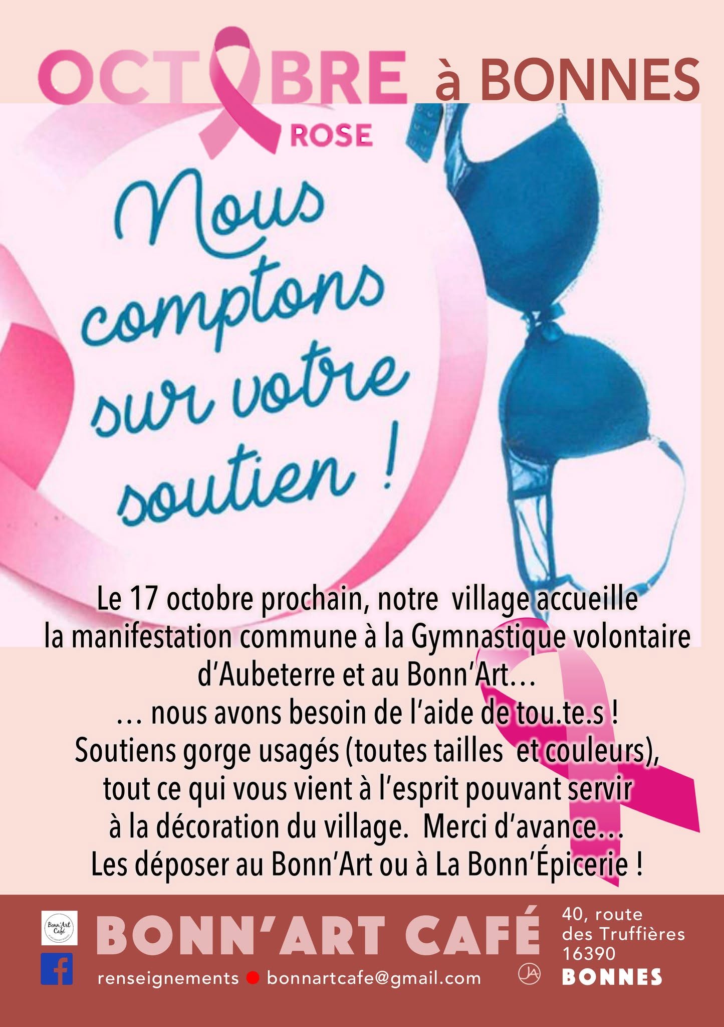 Octobre rose avec Bonn'Art café - Randonnée