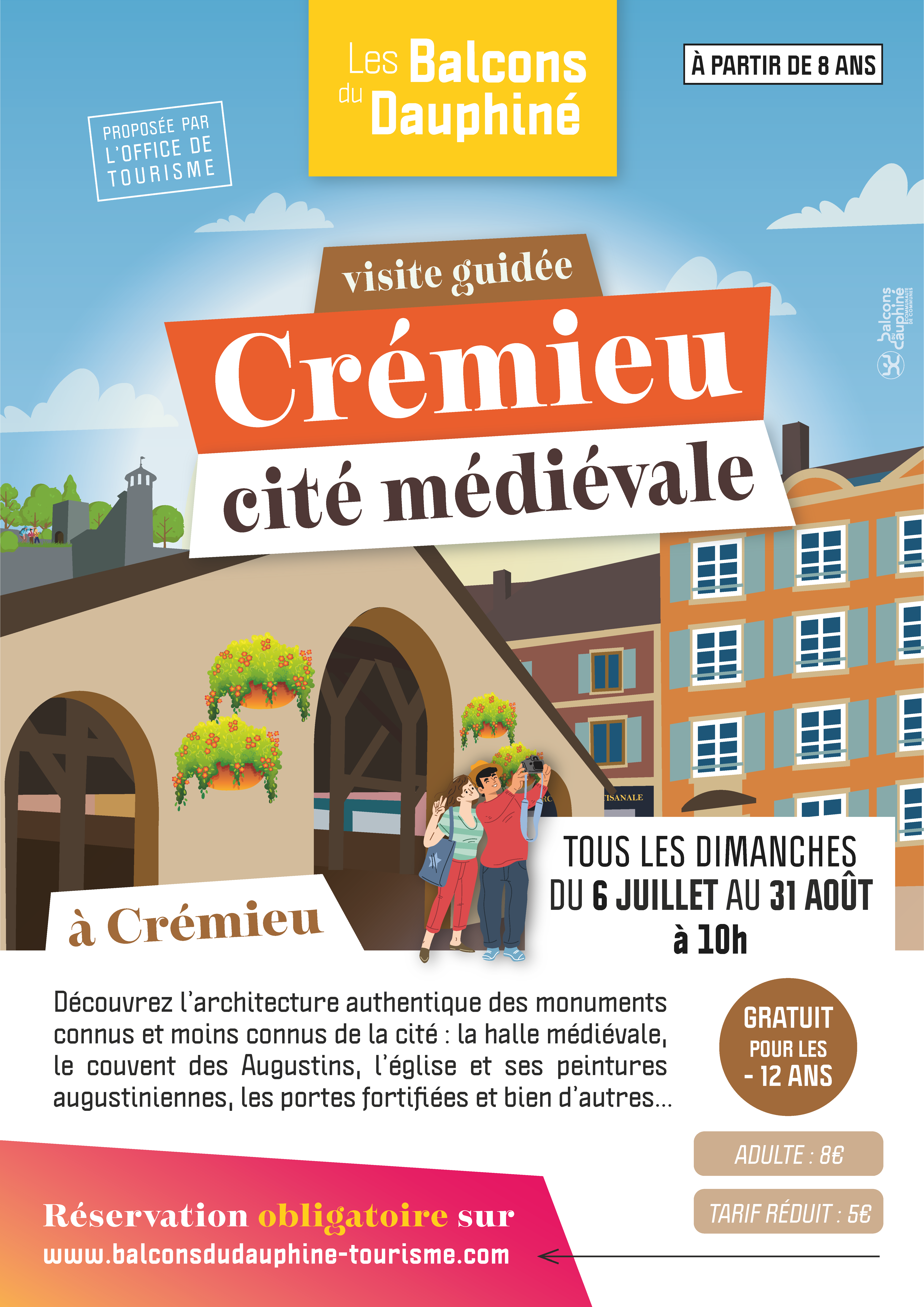 Affiche 2025 des visites guidées de la cité médiévale de Crémieu