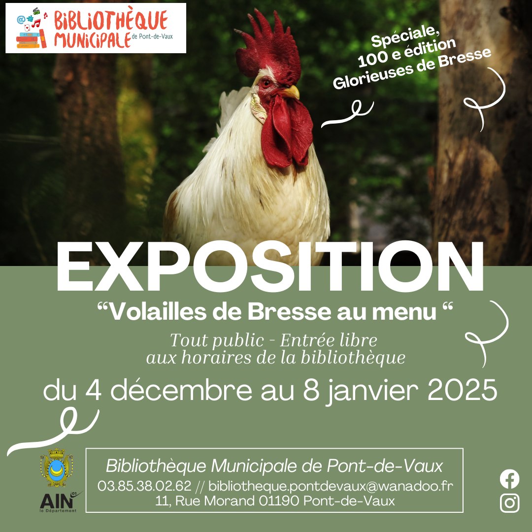 Exposition "Volailles de Bresse au menu"._Pont-de-Vaux