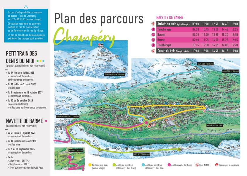 Navette de Barme_Horaire:Champéry