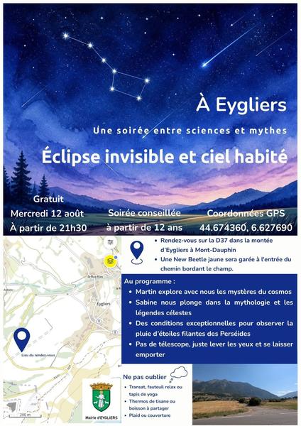 Eclipse invisible et ciel habité - Une soirée entre science et mythes