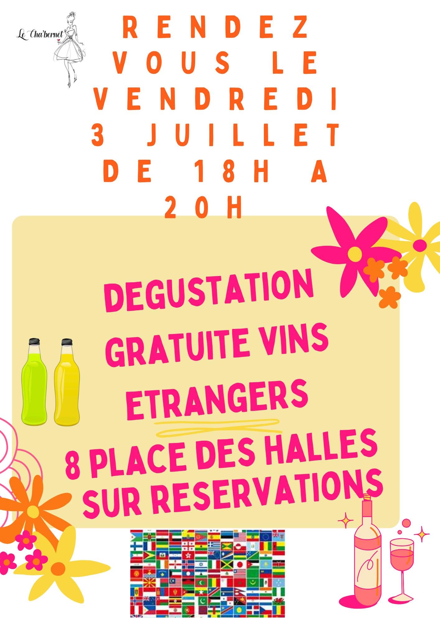 Dégustation vins étranger au Cha'bernet