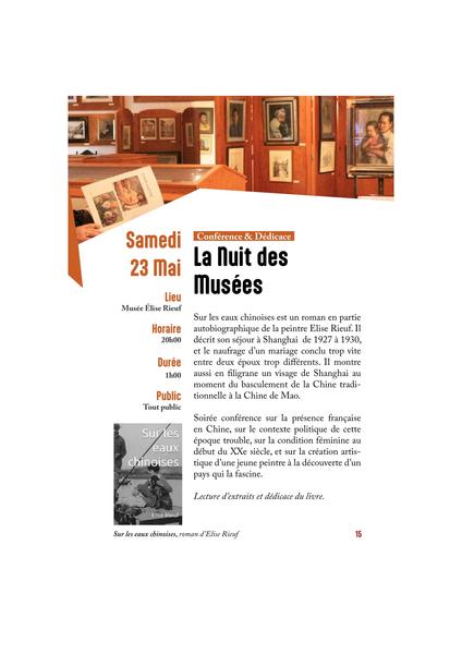 Nuit des Musées - Musée d'Art Elise Rieuf 