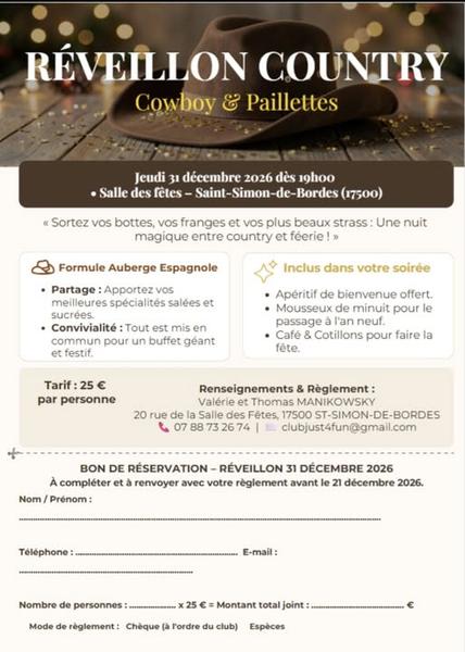 Réveillon Country Cowboy & Paillettes