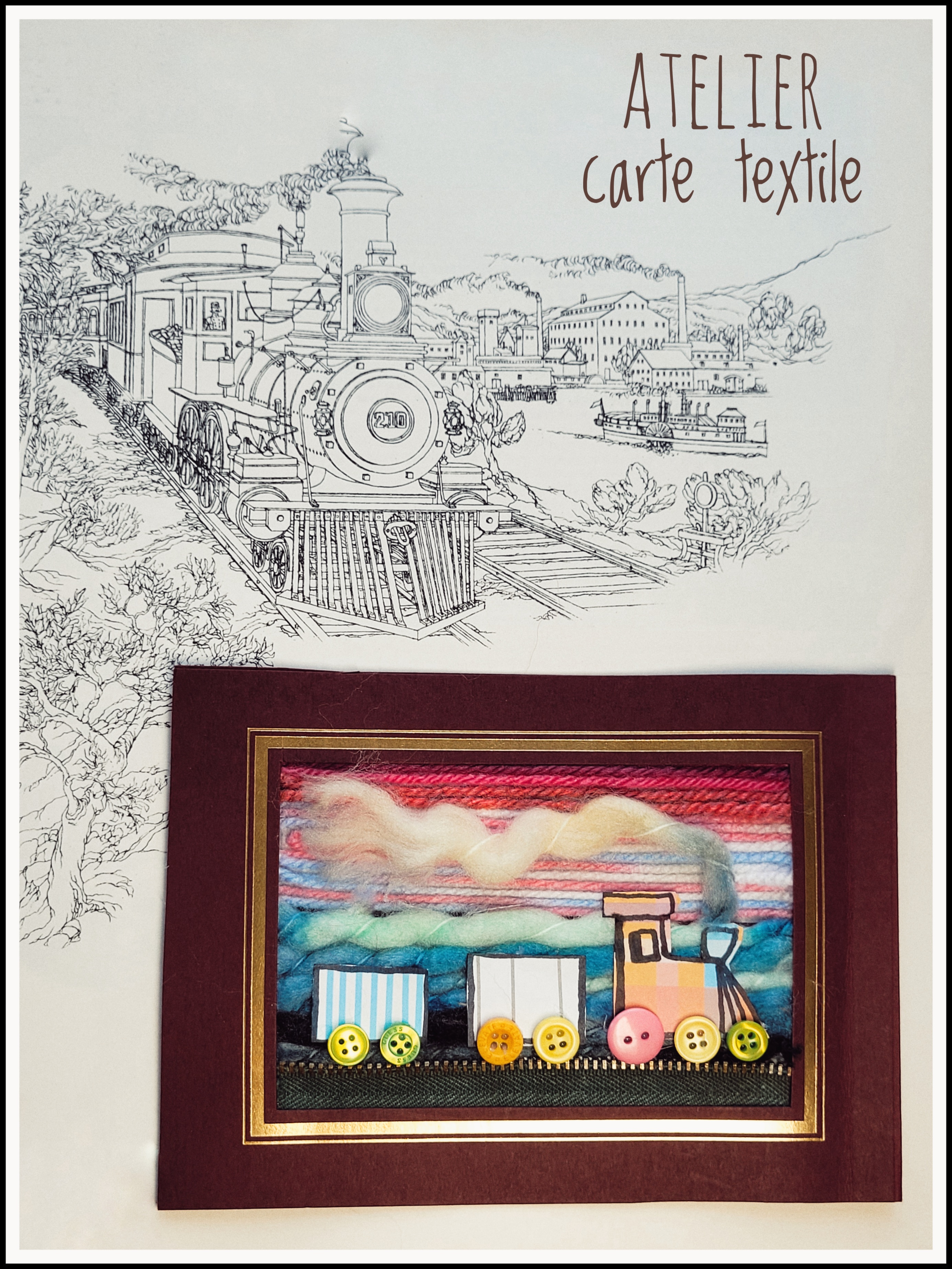 Atelier carte textile « Souvenirs »_Labastide-Rouairoux