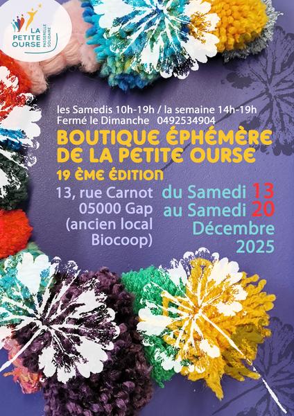 Boutique éphémère - © La Petite Ourse